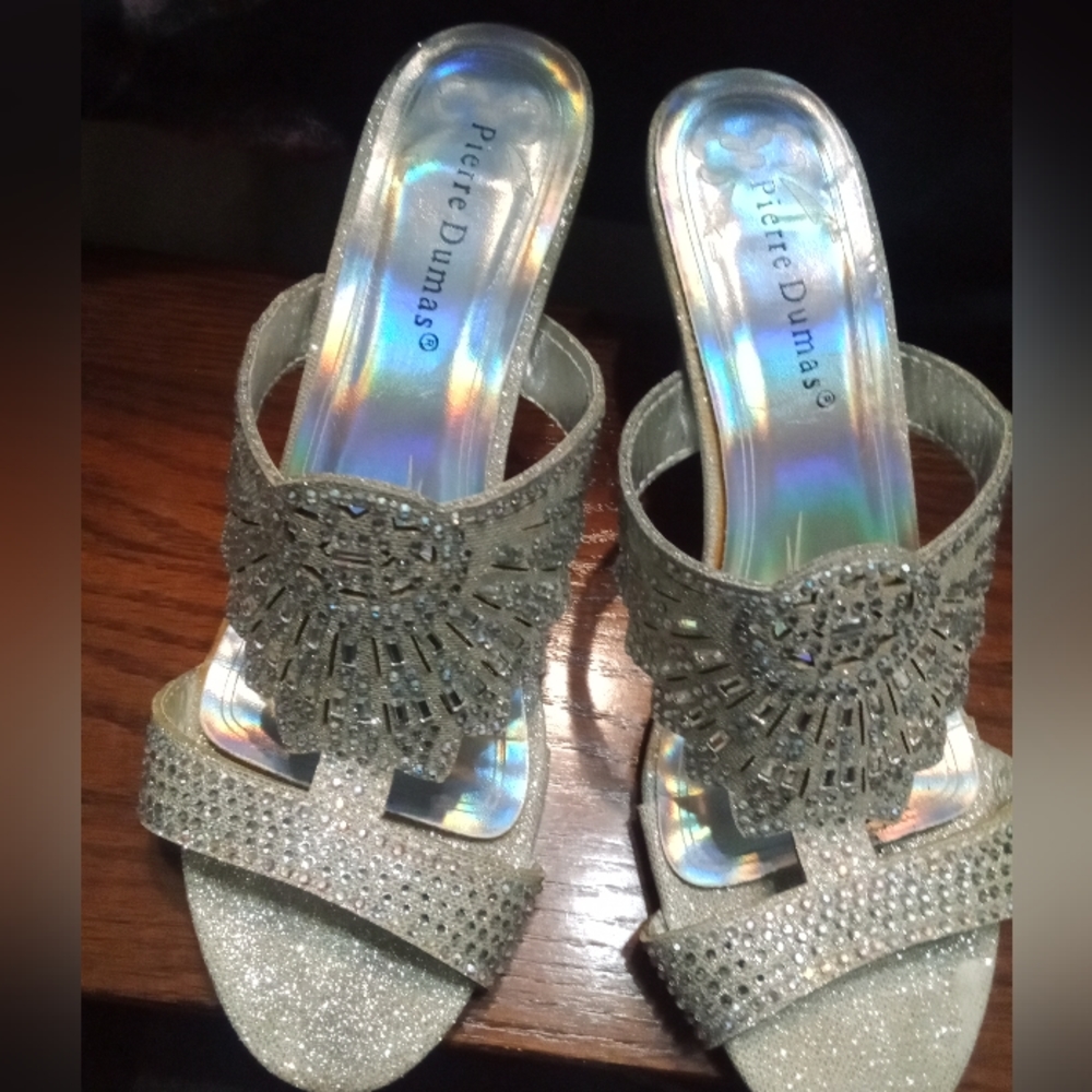 COPY - Pierre Dumas sequin and rhinestone heels